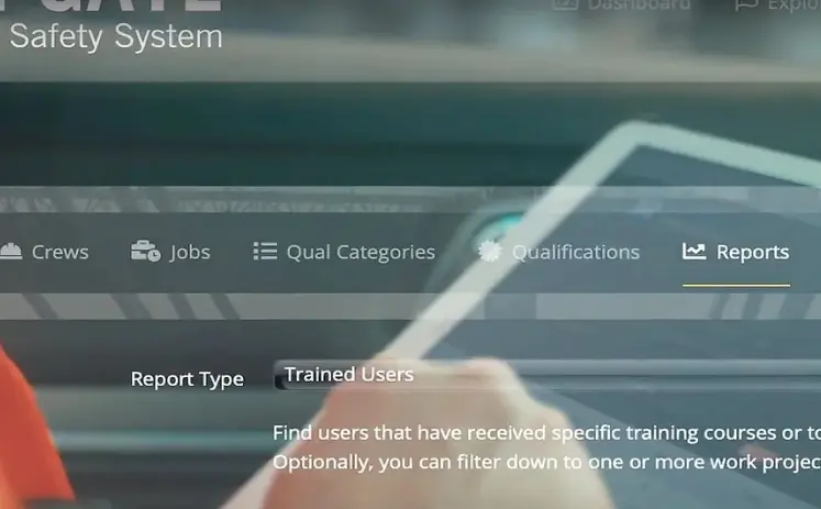 Safety system screen overlay