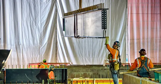 Crew members on site